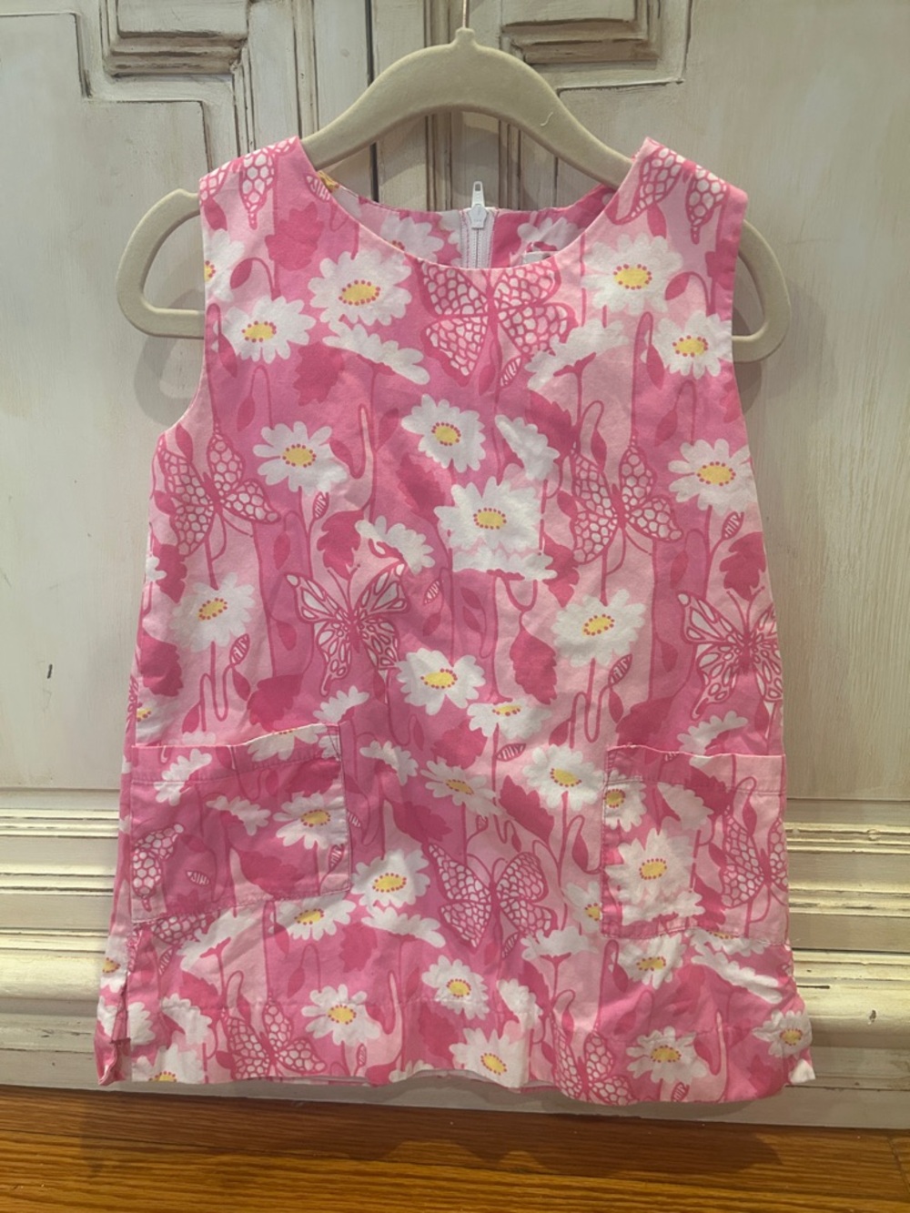 Lilly Pulitzer Pink Daisy & Butterfly Shift Dress